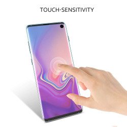 Galaxy S10e Full Coverage TPU Flexible Screen Protector - Case Friendly + Working Fingerprint (Clear)